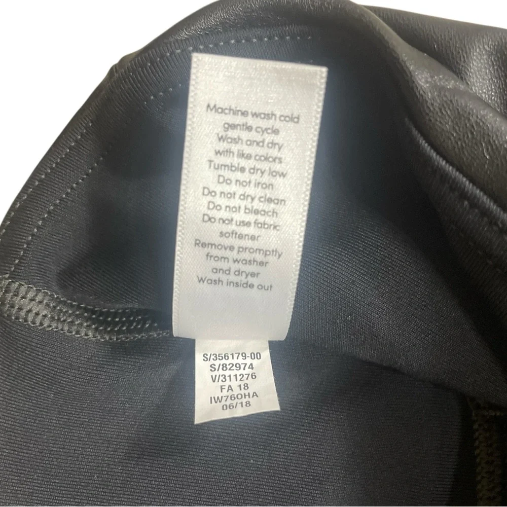 Athleta “All Over Gleam” Black Faux Leather  Leggings (N-1)